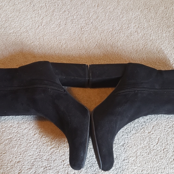 Black Suede Booties - Picture 2 of 5